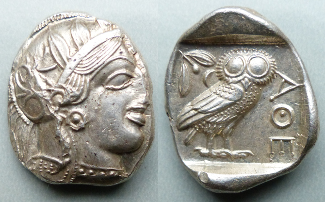 Attica, Athens owl tetradrachm c. 440 - 420 BC